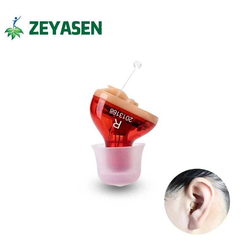 

Hearing Aids Audifonos for Deafness Elderly Adjustable Micro Wireless Mini Size Invisible Hearing Aid Ear Sound Amplifier