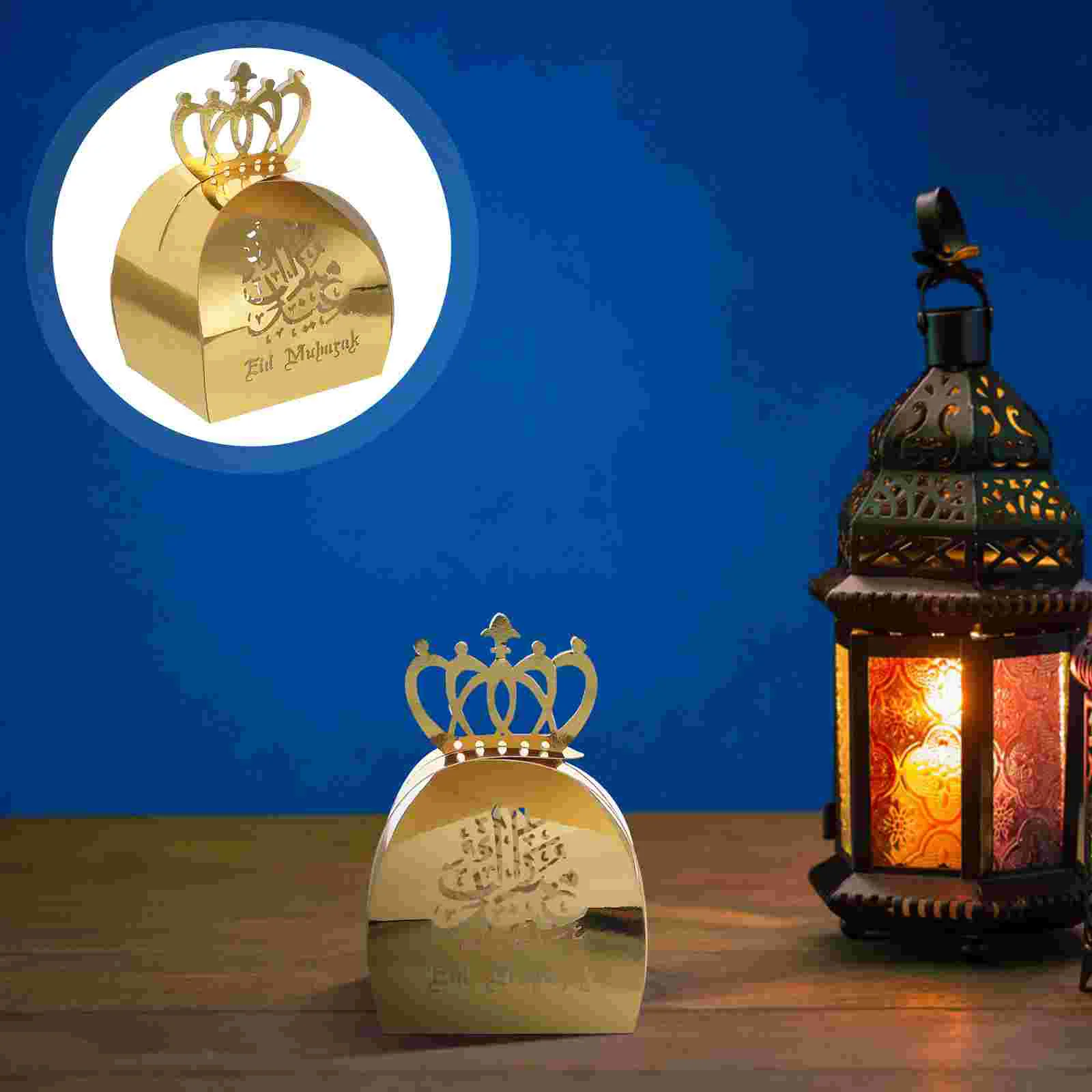 

25Pcs Boxes Hollow-Out Crown Design Sweets Boxes Candy Holder Candy Gift Boxes for Festival