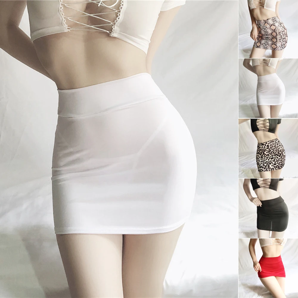 

Women Ultra-thin Shiny Sheer Mini Skirt Sexy Stretch Mesh Bodycon Lingerie Hip Skirts Underwear Sleepwear new