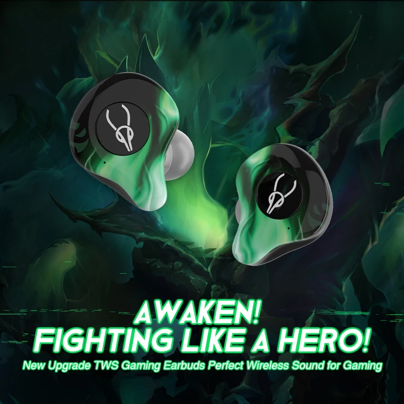 

Gaming Bluetooth Earphones Wireless Headphones No Delay Touch Control Noise Reduction HD Stereo Microphone Sport Gamer Headset