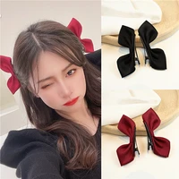 korean 2pcs bow hairpin for women girls fashion headdress hairgrips cute back head top clip female hair accessories