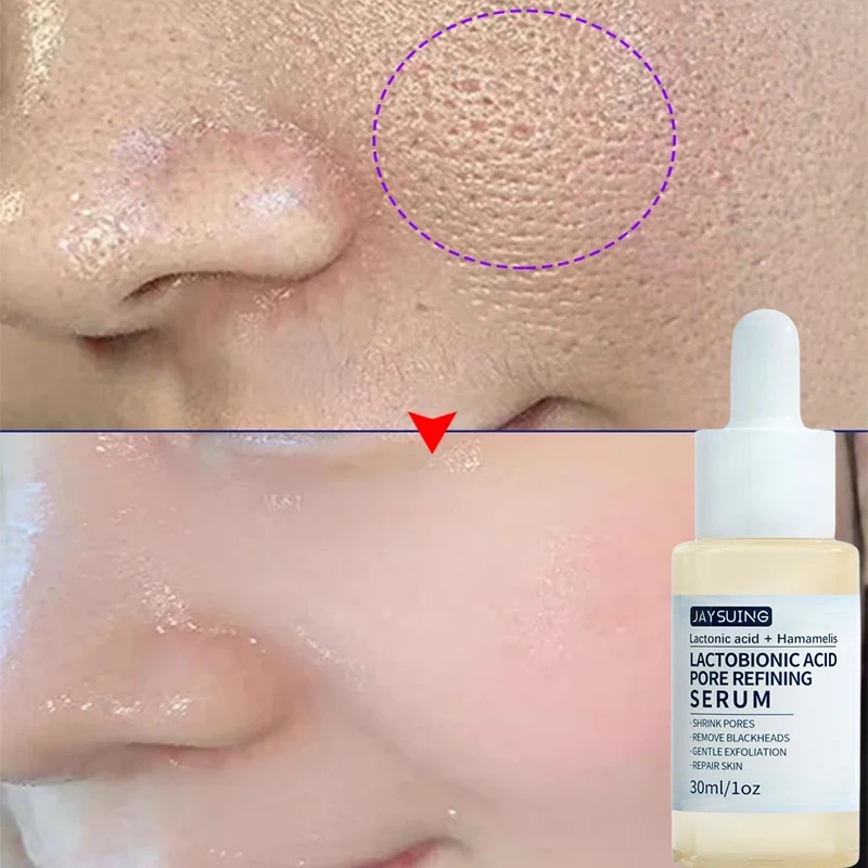 

Lactobionic Acid Pore Shrinking Serum Moisturizing Essence Liquid Tighten Repairing Facial Beauty Whiten Cream Korean Skin Care
