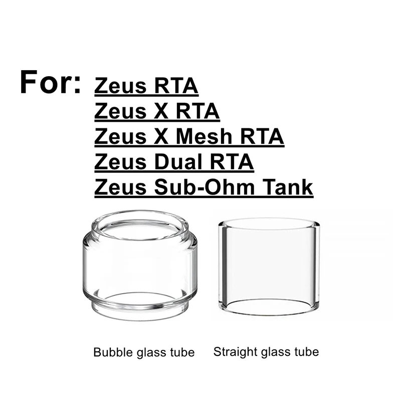 

Replacement Glass Tube bubble /straight glass For GeekVape Zeus RTA/ Zeus X RTA/ Zeus Dual RTA/ Zeus X Mesh RTA/ Zeus sub-ohm