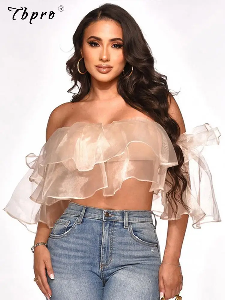 

Woman Solid Color Splicing Mesh One-Shoulder T-shrit Sexy Fashion Posh Raglan Sleeve Top 2022 Summer Party Club Short Sleeve