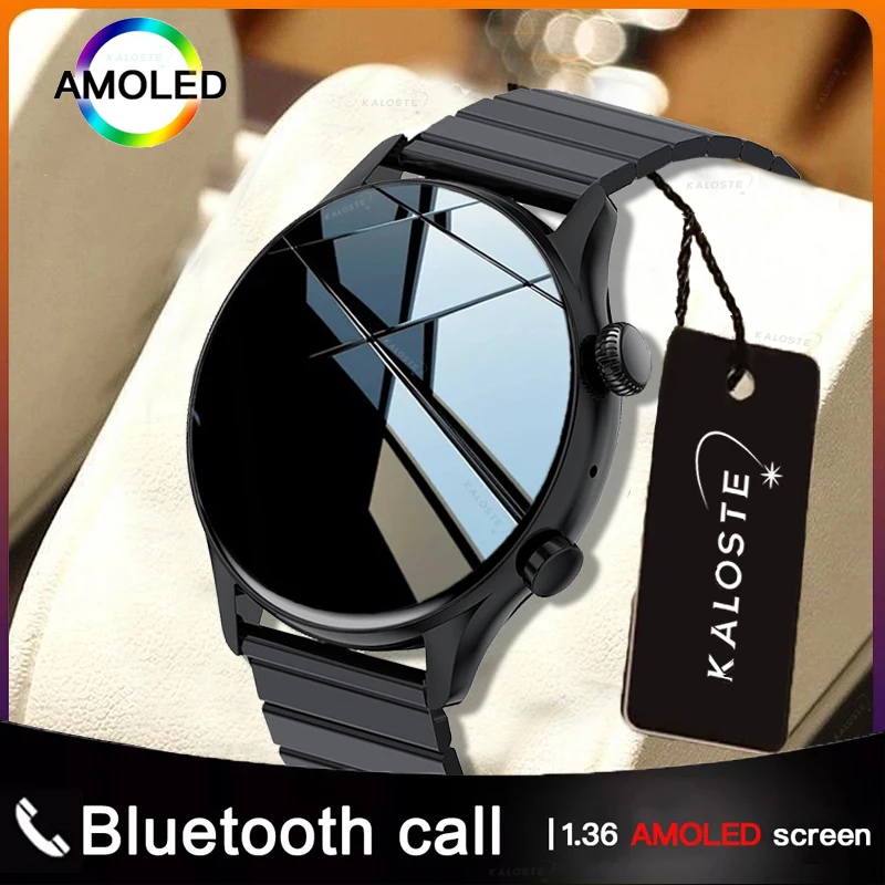

2022 New NFC Men Smart Watch AMOLED 390*390 HD Screen Always Display IP68 Waterproof Bluetooth Call SmartWatch For Android ios