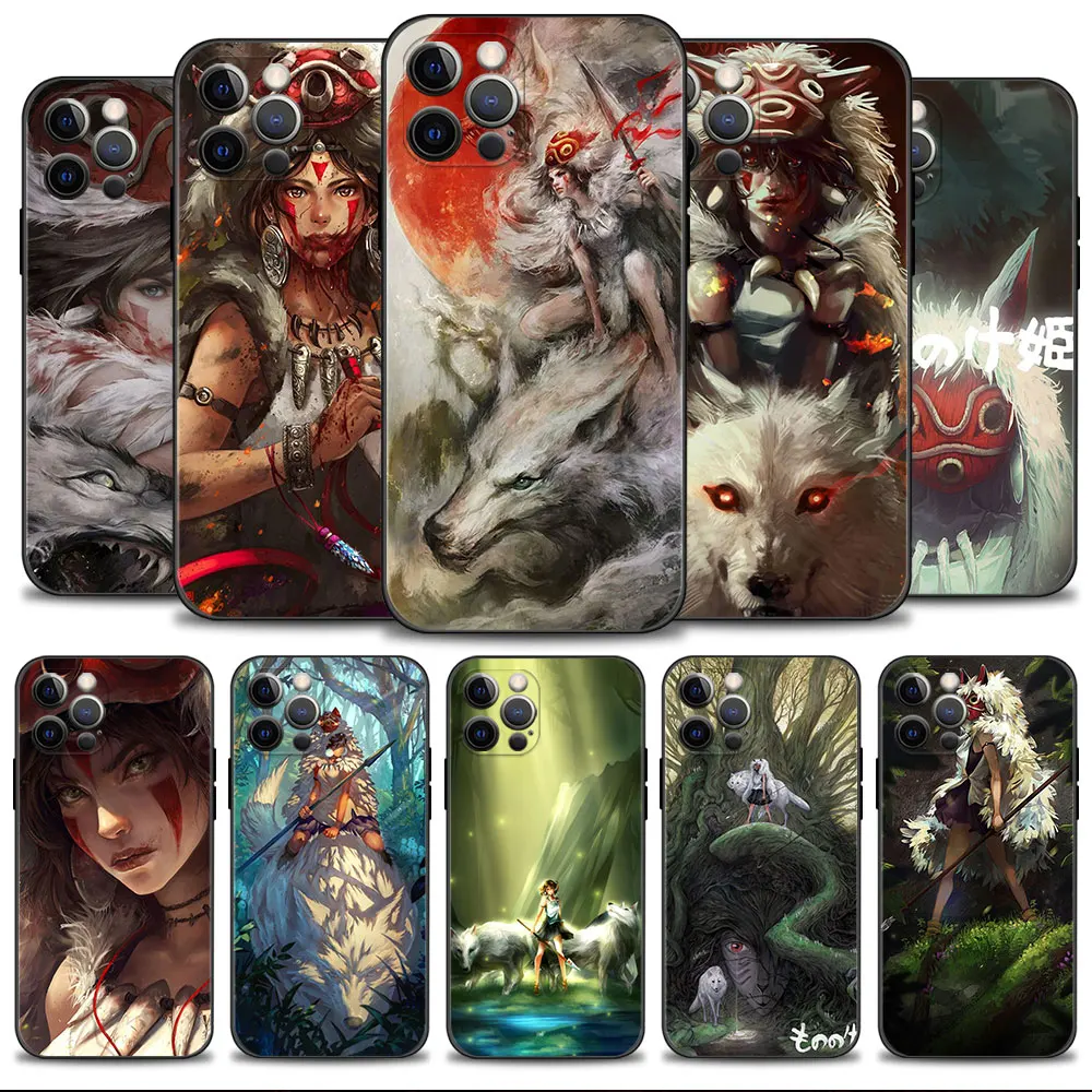 

Phone Case For Apple iPhone 14 13 12 11 Pro Max 13 12 Mini XS Max XR X 7 8 6 6S Plus Cover Princess Mononoke Mononoke Hime Art