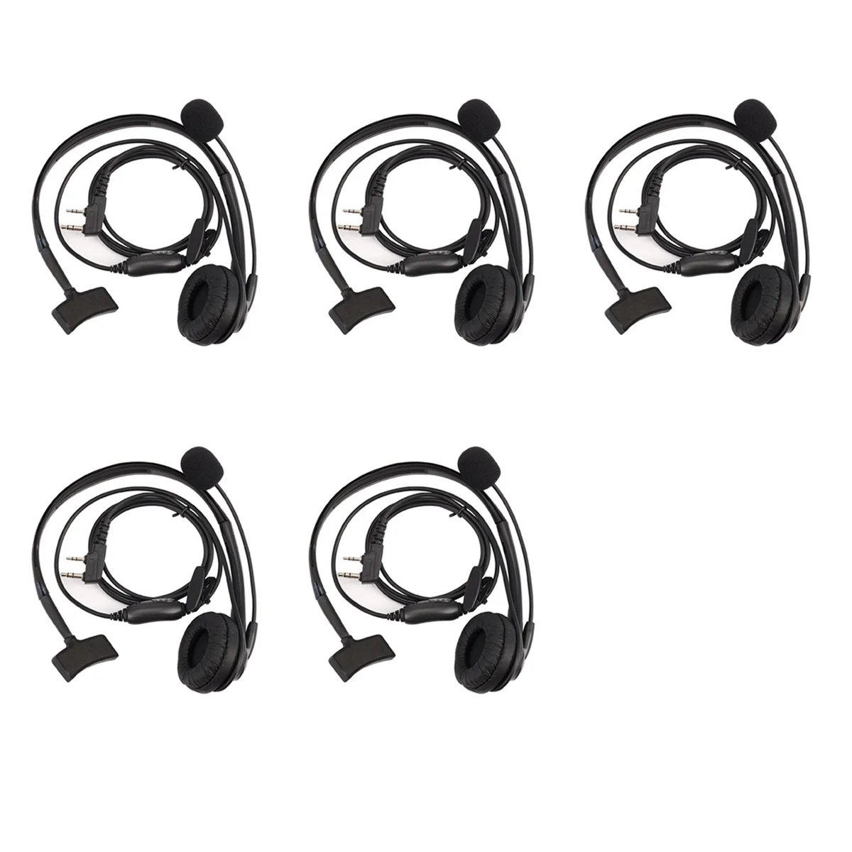 

5X 2-контактная гарнитура для наушников TK220 для Jianwu Baofeng UV-5R Retevis H777 PUXING TYT Interphone C9009