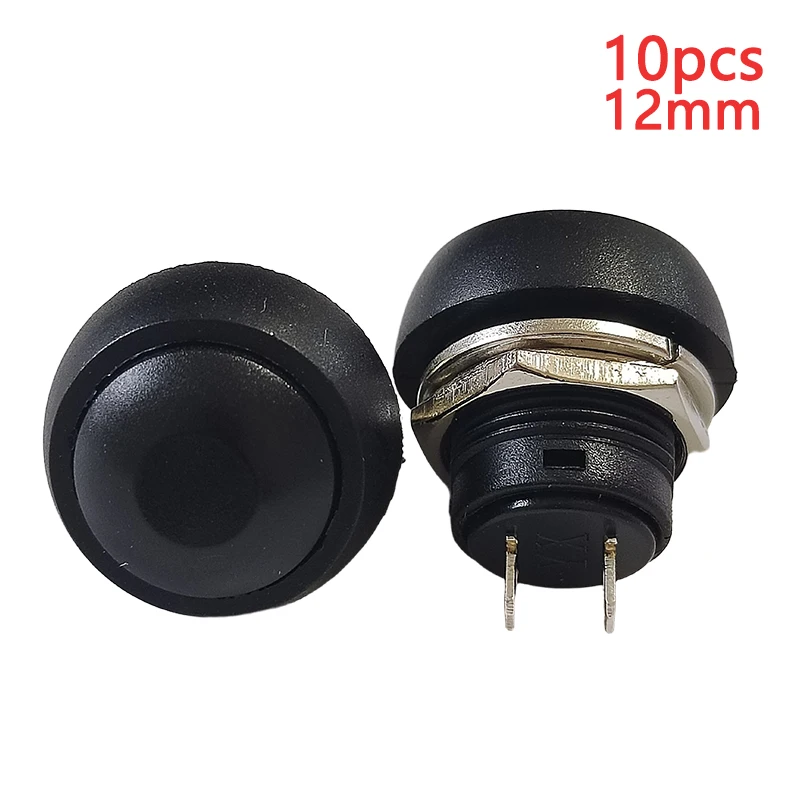 10 шт. PBS-33B круглый самосброс водонепроницаемый кнопочный переключатель без блокировки медная гайка огнестойкий корпус открытие 12 мм