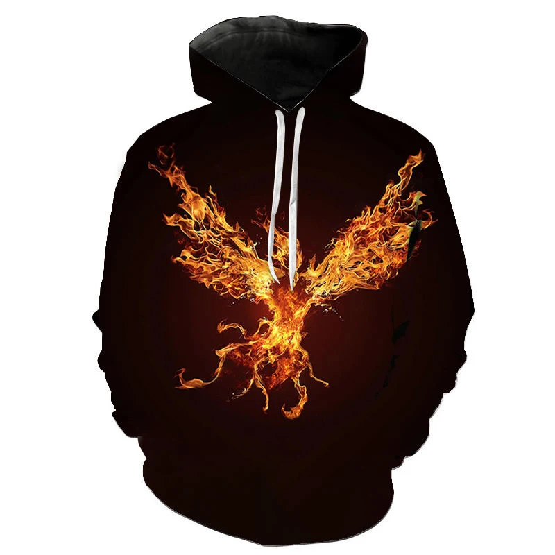 Толстовка с 3D принтом Феникса для мужчин и женщин смешной Повседневный Топ в