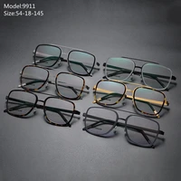 glasses frame men business screwless ultralight myopia eyeglasses woman eyewear double beam designer square denmark brand 9911