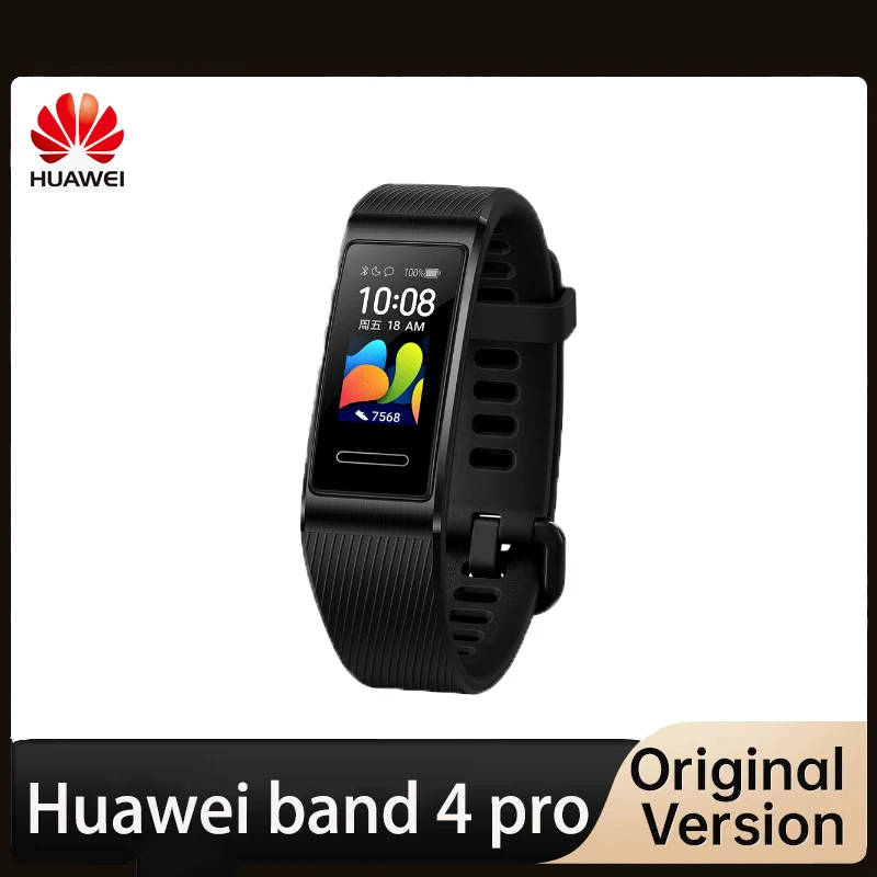 

Original Huawei Band 4 Pro Smart Band Blood Oxygen 0.95'' AMOLED Screen Heart Rate Tracker GPS Sleep monitoring Smartband