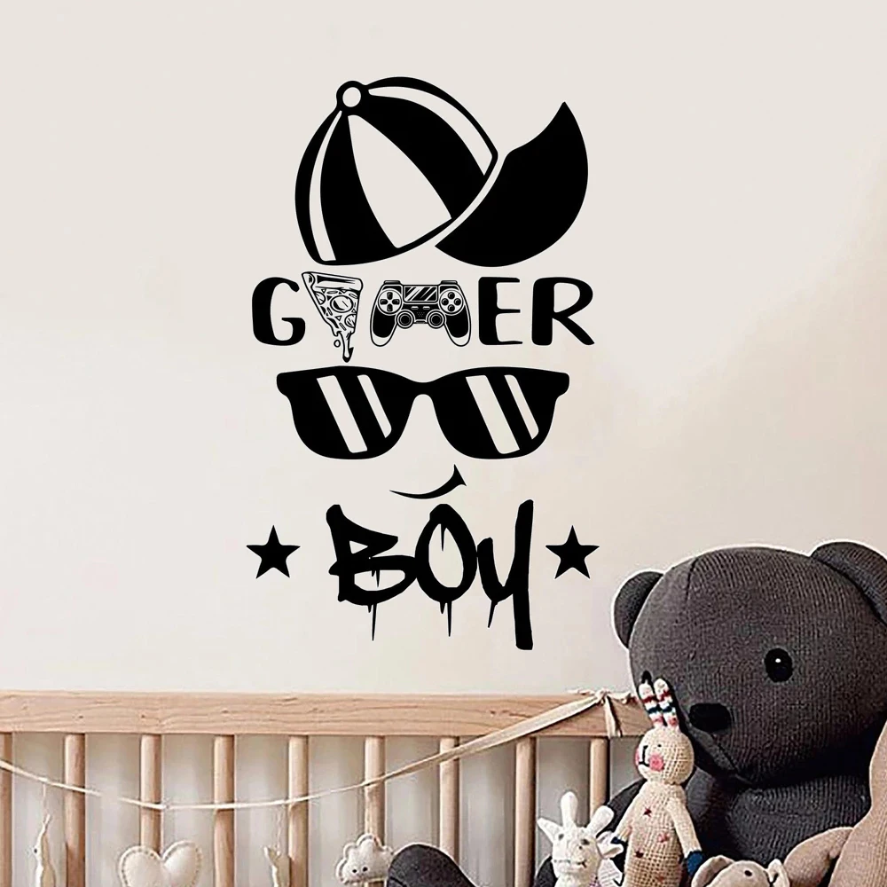 

Gamer Wall Stickers Controller Decals Removable Vinyl Video Game Girl Boy Rooms Decor Him Bedroom Gamer Dad Life Murals HJ1459
