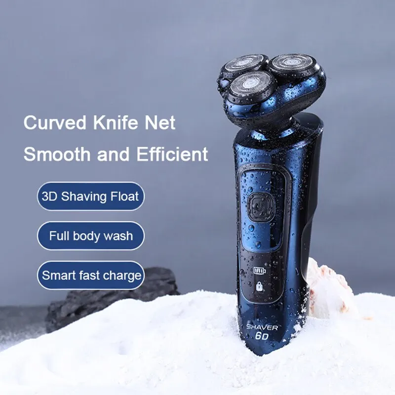 S Razor 3d Beard Trimmer Rotary Facail Head Shaver For Men Sideburn Nose Trimmer Adult Razor