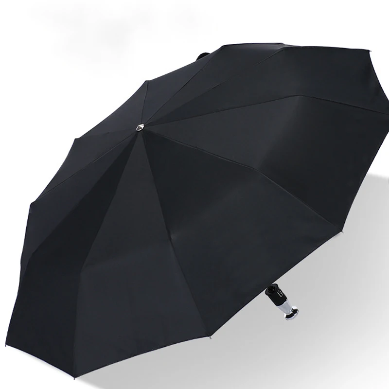 

Большой автоматический складной зонт, ветрозащитный большой прочный роскошный бизнес-зонтик от дождя для мужчин и женщин