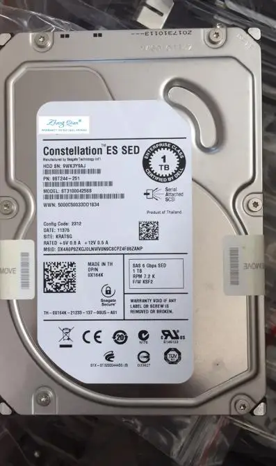 Для 0X164K 1TB 7 2 K SAS 3 5 &quotSED X164K