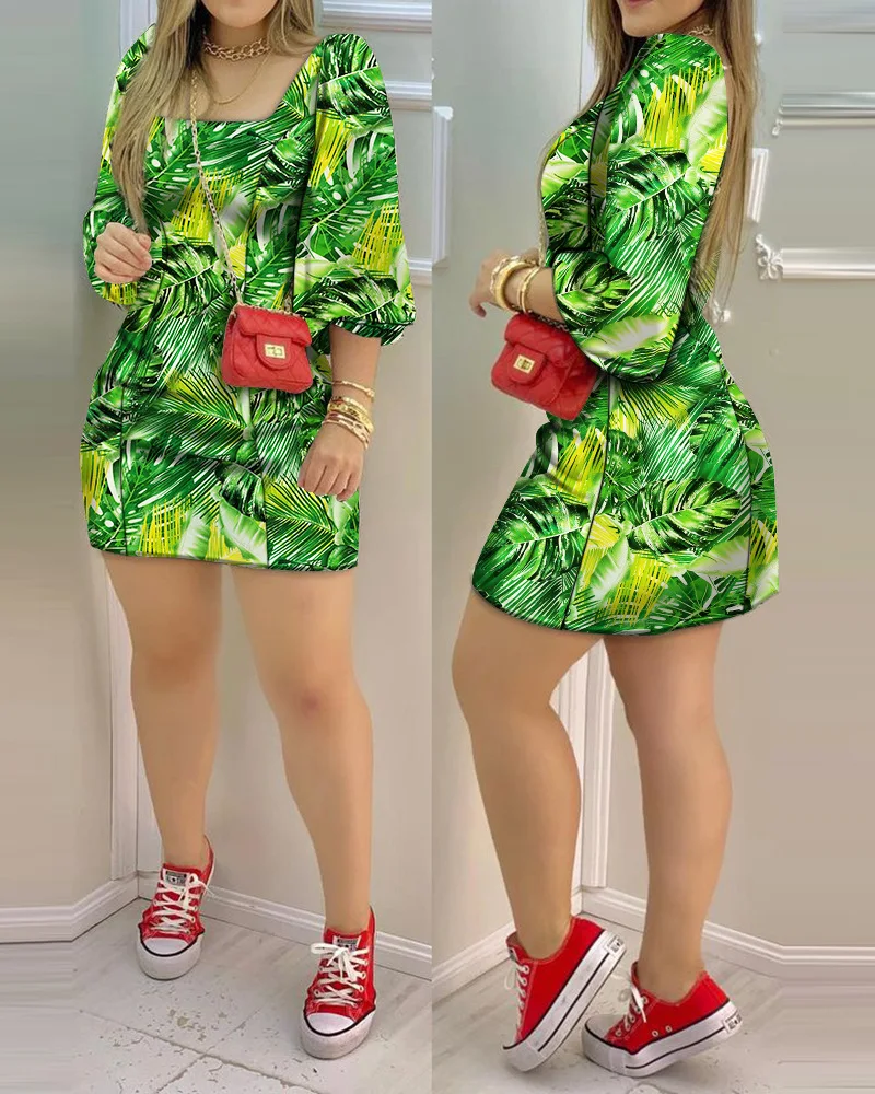 

2022 Fashion New Women Dresses, Sexy Skinny Printed Mini Skirts