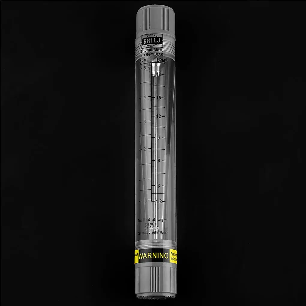 

0 5-5GPM 1 8-18 LPM Flowmeter Unbreakable Tube Type Indicator Valve Pipeline Corrosion Resistant Measuring Tools