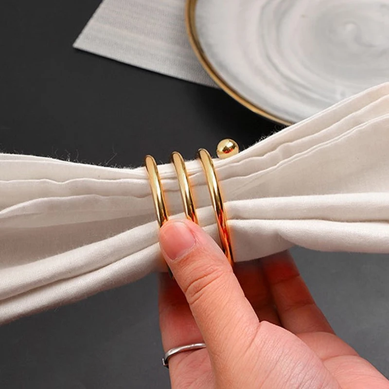 

Элегантный дизайн, круглые держатели для салфеток, пряжки, искусственная кожа для тематической вечеринки, свадьбы, ужина, вечеринки, золото/...