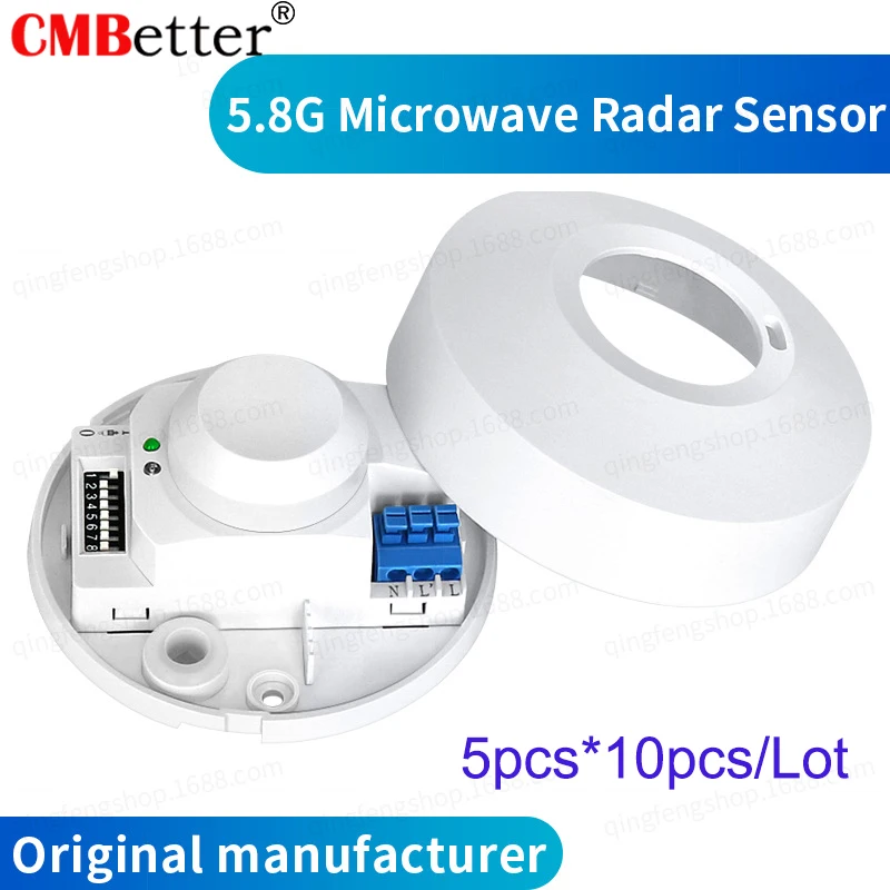 

Microwave Switch 5.8 GHz Movement Body Motion Radar Detector Sensor Lights Switch AC220～240V Indoor Wall Sensor Switch