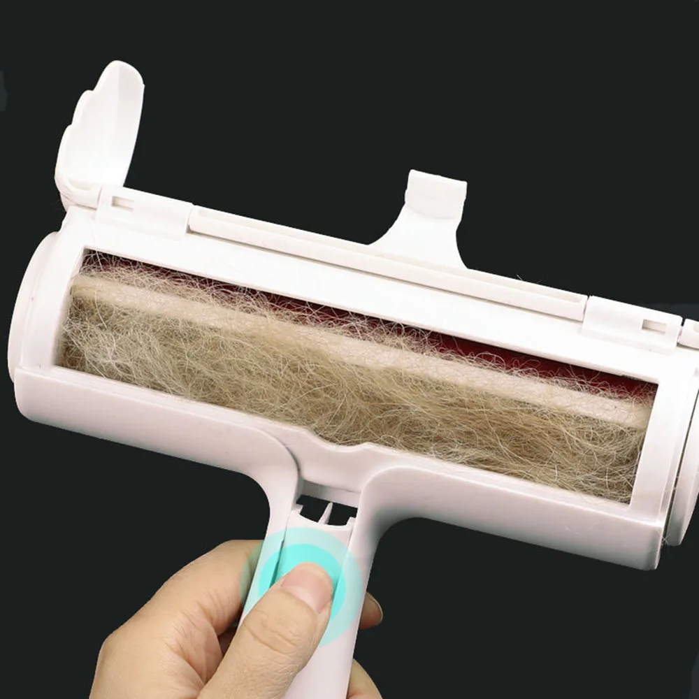 

Pet Hair Remover Roller Reusable Lint Sticking Roller 2-Way Removing Cat Dog Hair From Furniture Sofa Carpets Cleaning Brush