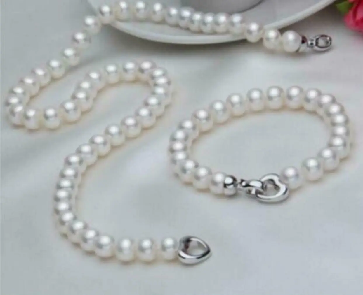 Huge AAA 9-10mm real natural south sea white round pearl necklace 18