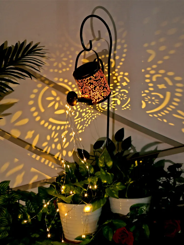 

Светодиодный светильник на солнечной энергии, лампа для полива сада, уличное украшение для внутреннего двора, украшение для улицы