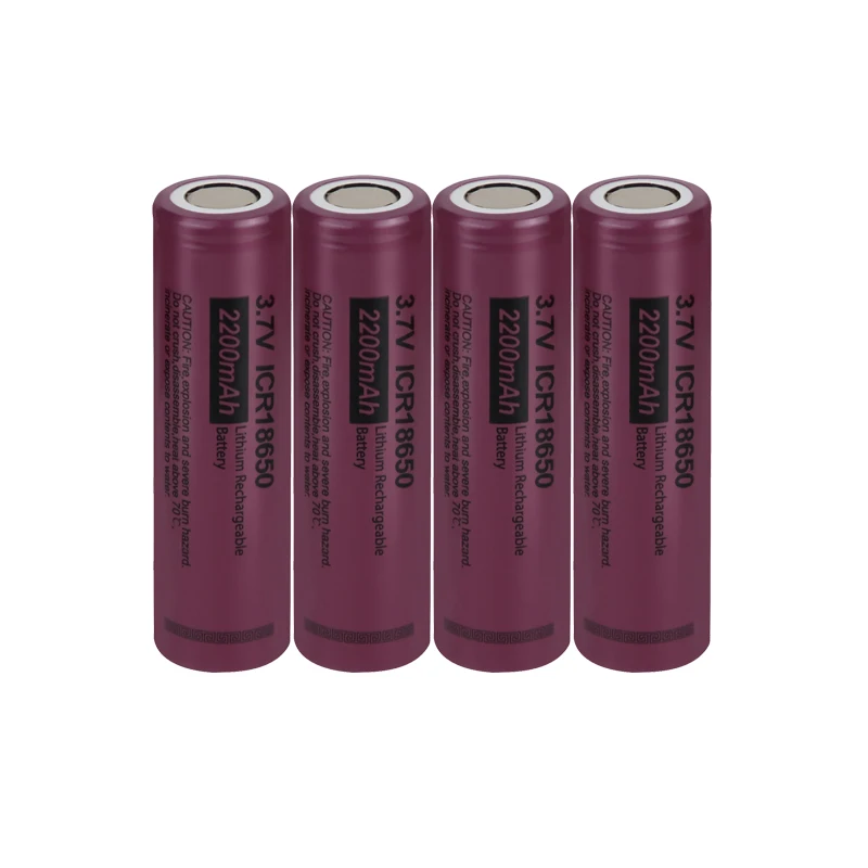 

4 шт., литий-ионные аккумуляторы 3,7 в, 2200 мАч, 18650, ICR 18650, 3,7 вольт, Ач, аккумуляторные батареи PKCELL