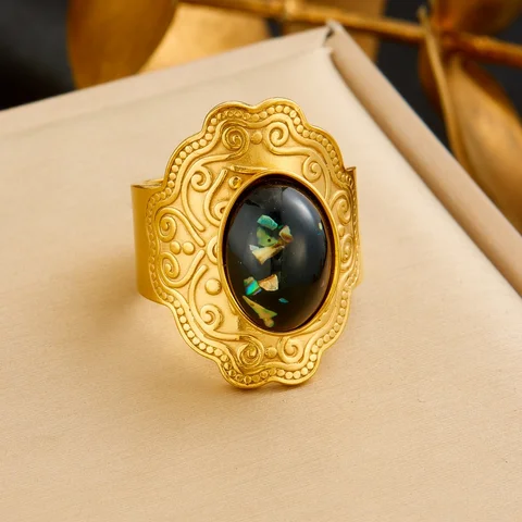 DIEYURO Винтажное кольцо из нержавеющей стали с тигром