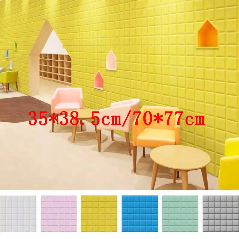 

3D Brick Wall Stickers DIY Decor Self-Adhesive Waterproof Wallpaper For Kids Room Bedroom 3D Wall Sticker Brick