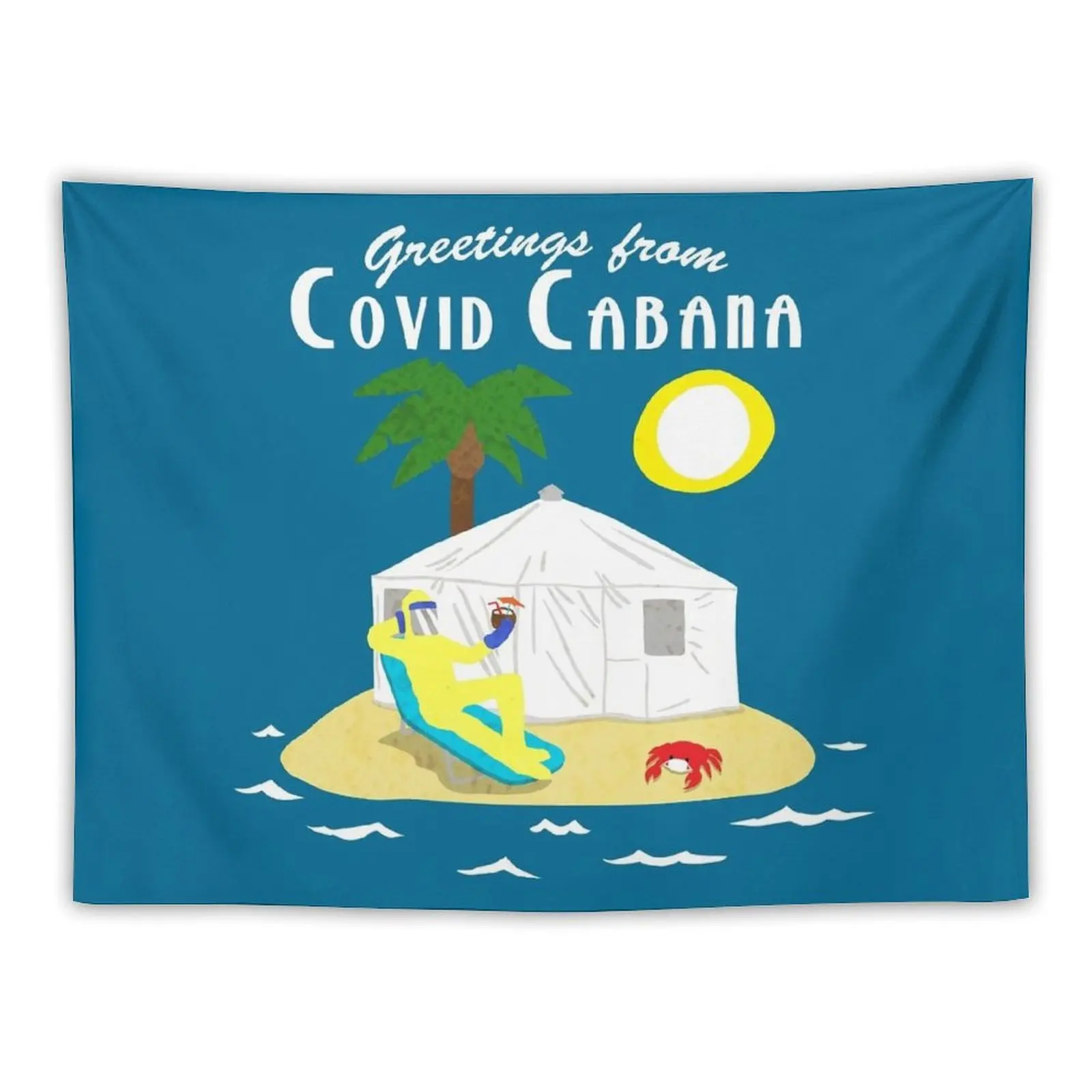 Гобелен Covid Cabana украшение комнаты эстетический гобелен