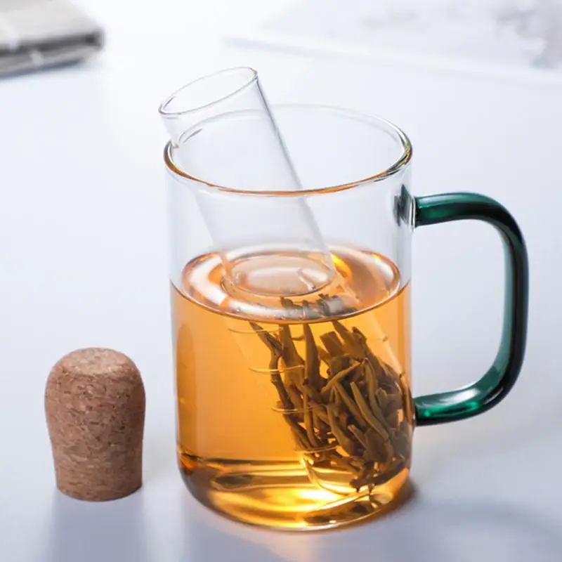 

Clear Tea Infuser Tube For Loose Tea Heat Resistant Tea Set For Cups Mugs Individual Tea Cup Glass Tube Infuser With Corks