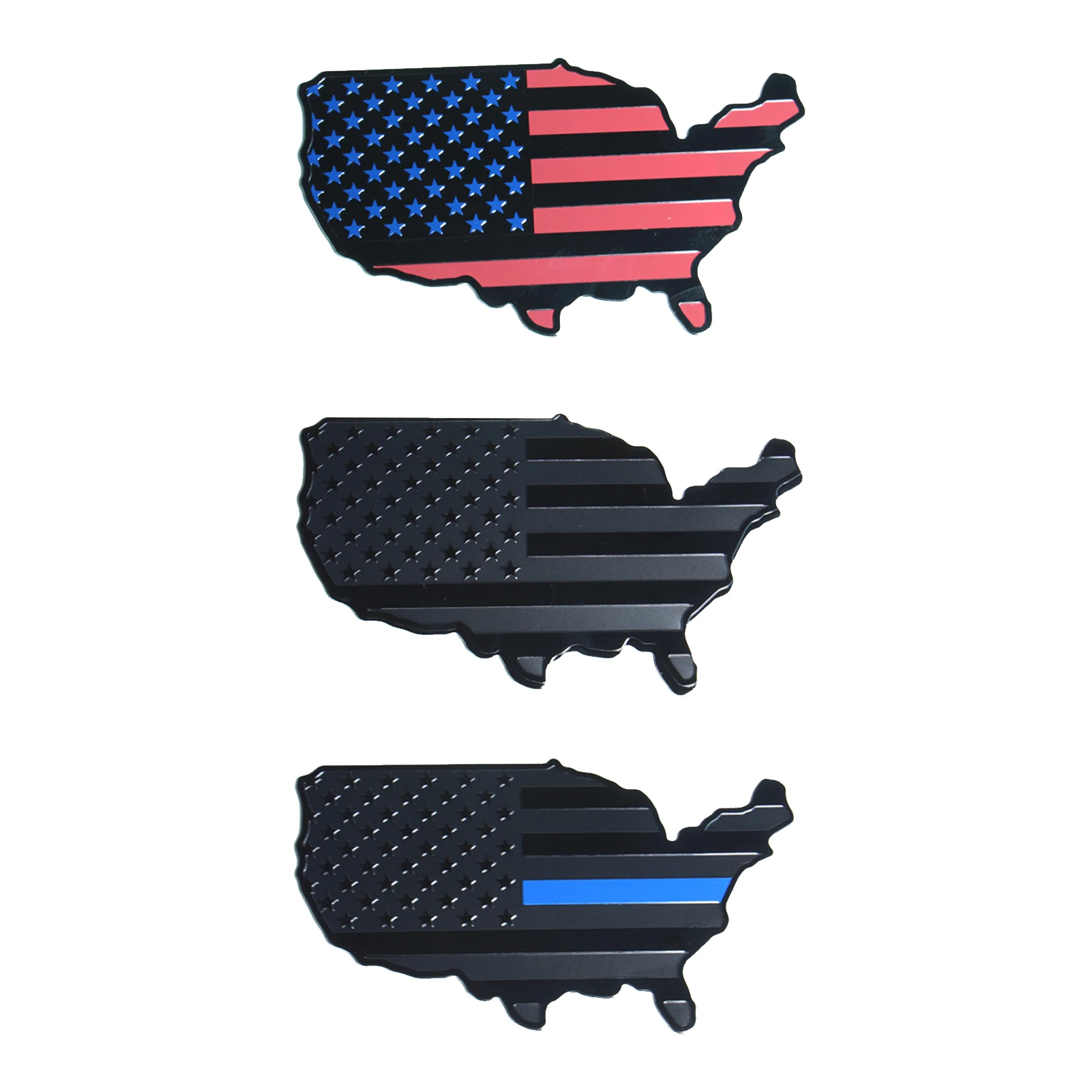 

Universal Aluminum Alloy Car Stickers USA Flag 3D America Map Emblem Decals For Car Truck SUV Rear Tail Trunk Badges Styling