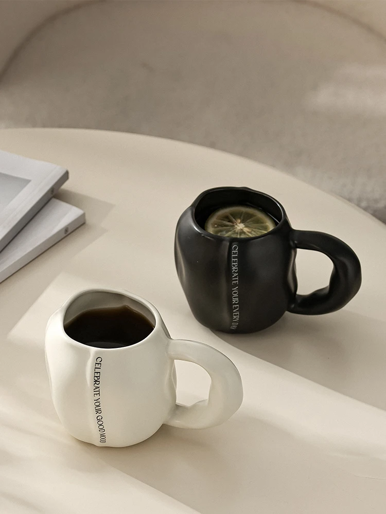 430 мл необычная индивидуальная трендовая чашка с неравномерными знаками