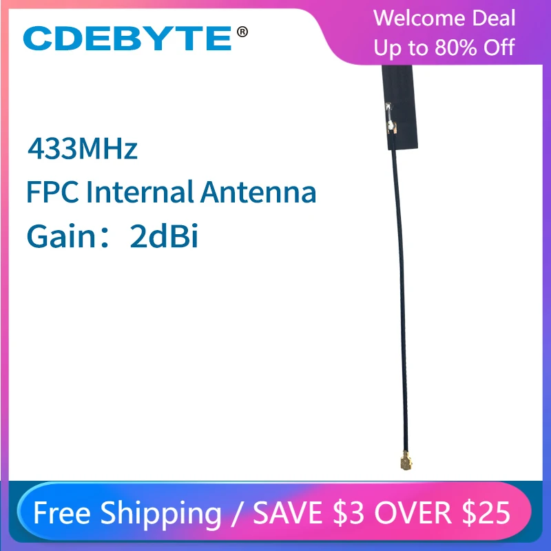 

10pc/lot 433MHz FPC Wifi Antenna 2dBi Omnidirectional LoRa Radio IPEX Connector