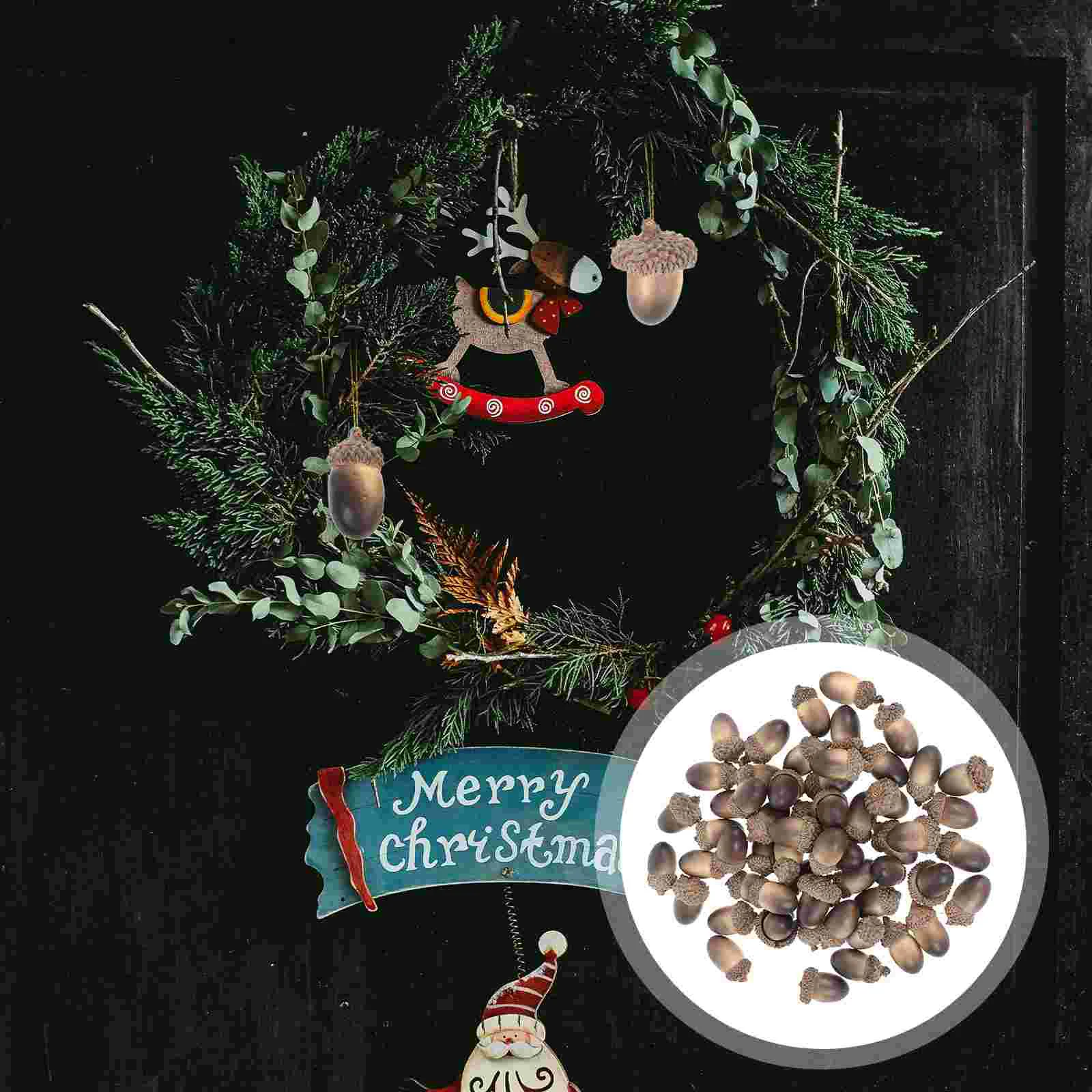 

Acorns Acorn Artificialdecor Decorative Nuts Fake Decorations Ornaments Crafts Simulation Vase Fruit Decoration