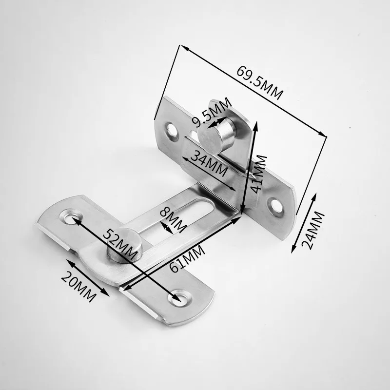 

Прямоугольная дверная защелка из нержавеющей стали