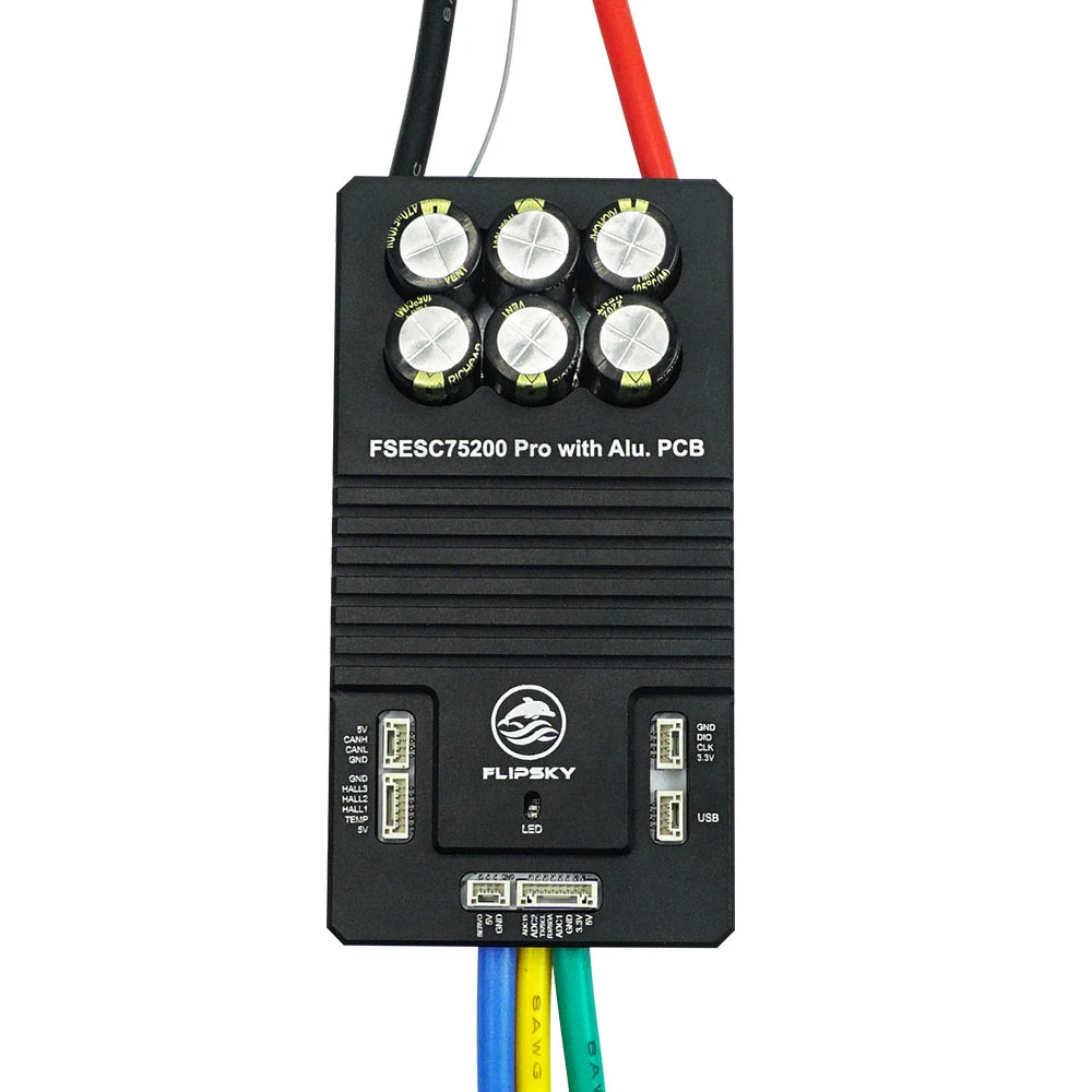 Фото Flipsky 75200 Pro Бесколлекторный ESC 84В с высоким током VESC для роботизированной доски для серфинга и электровелосипеда №2