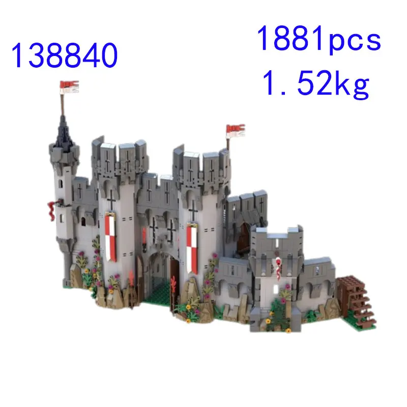 Фото Spot MOC-138840 1881 шт. Замок, сборка мелких частиц, строительные блоки, образовательная игрушка, модель, подарочный набор, украшения №2