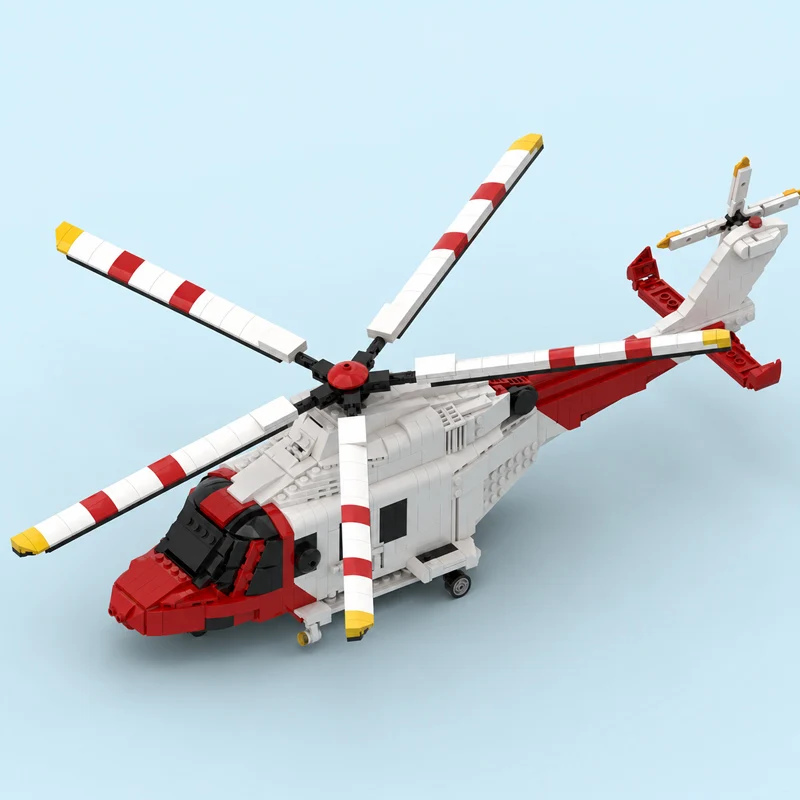 Конструктор QWERT AW-139: Модель вертолета MOC, Военная техника, Модульные технологичные блоки, Подарки, Игрушки для праздников, Набор для сборки, Для детей (art.: 3920db2d3fbeb) - 3920db2d3fbeb