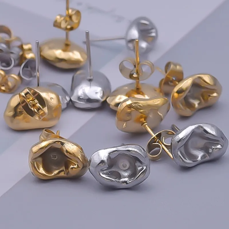 Женские и мужские серьги-гвоздики из нержавеющей стали 1 пара