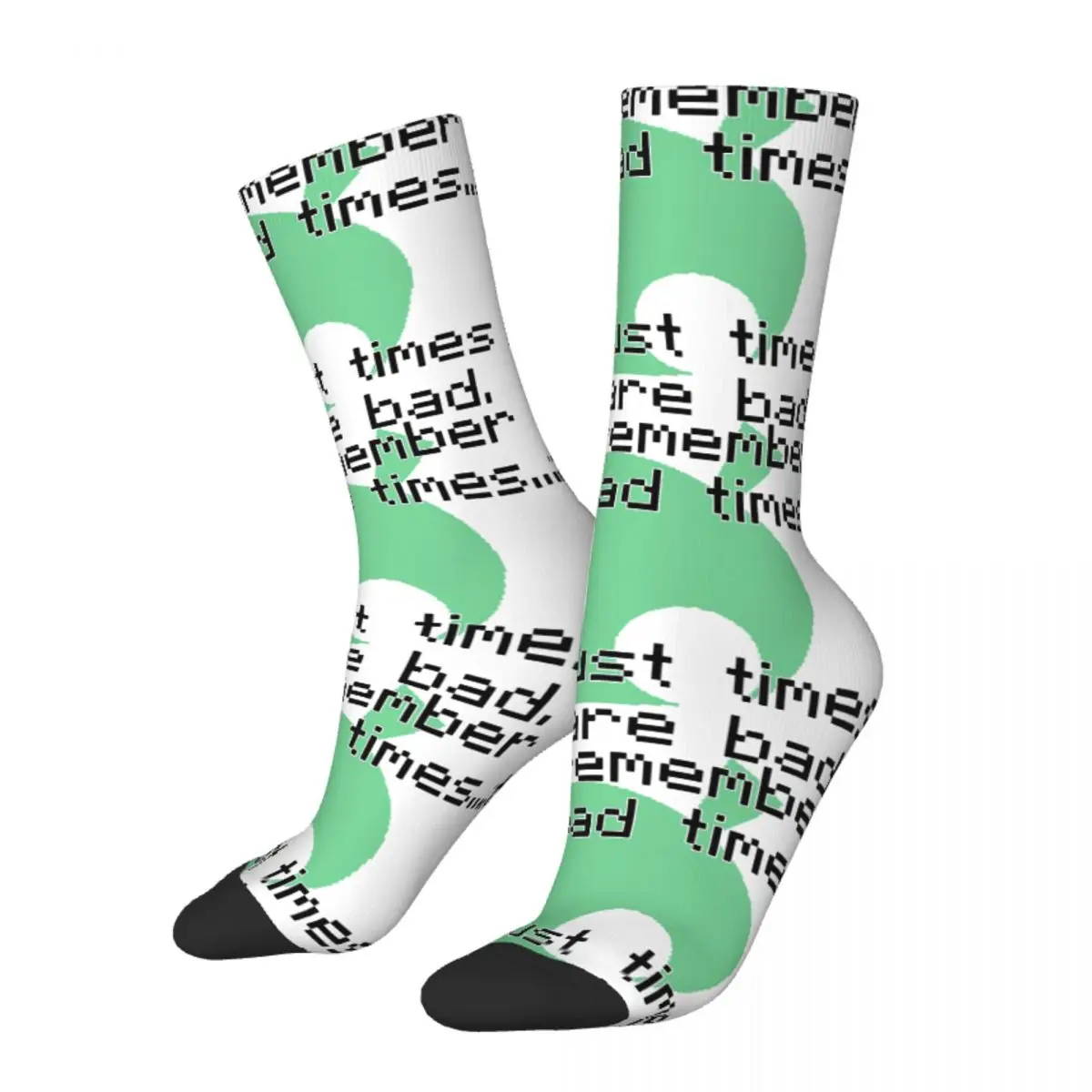 

Funny Sock for Men Times That Are Bad Essential Harajuku Animal Crossing Switch RPG Tom Resetti Bells Seamless Printed Crew Sock