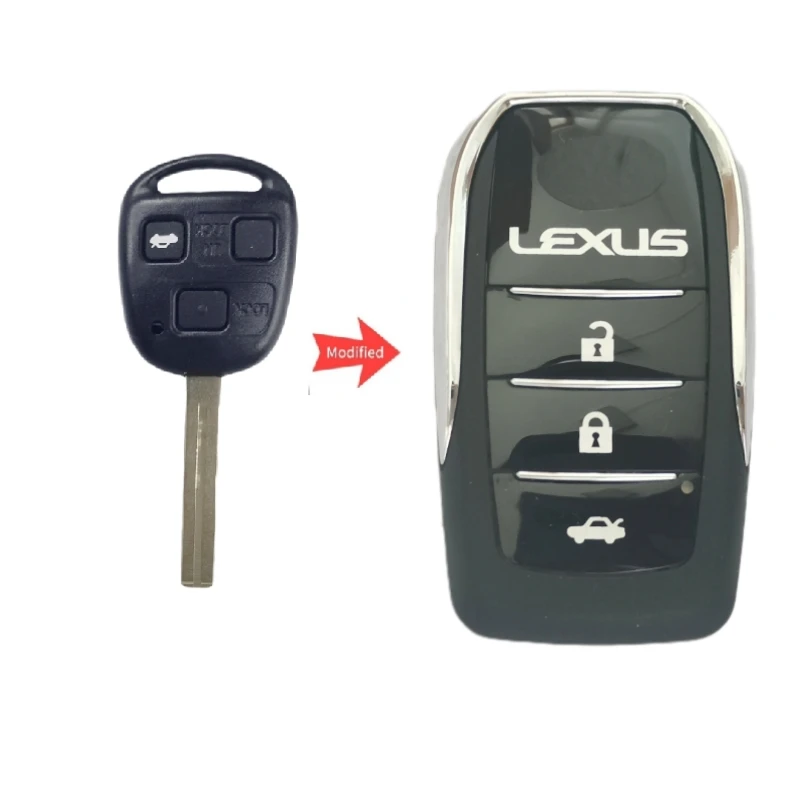 

TOY48 Uncut 2/3 Buttons Modified Remote Key Shell For LEXUS ES300 GS300 GS430 GX470 LS200 LS300 LS400 RX300 include key button