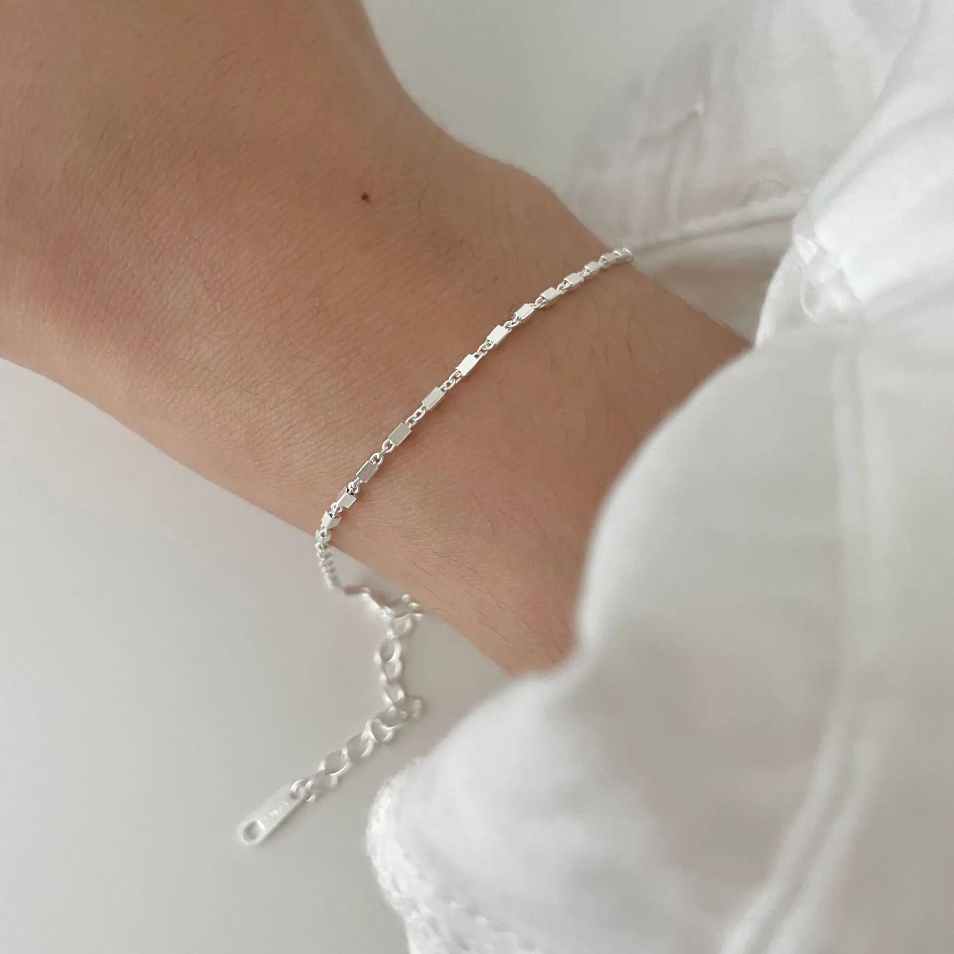 SHANICE настоящее серебро 925 пробы простой геометрический квадратный кубинский