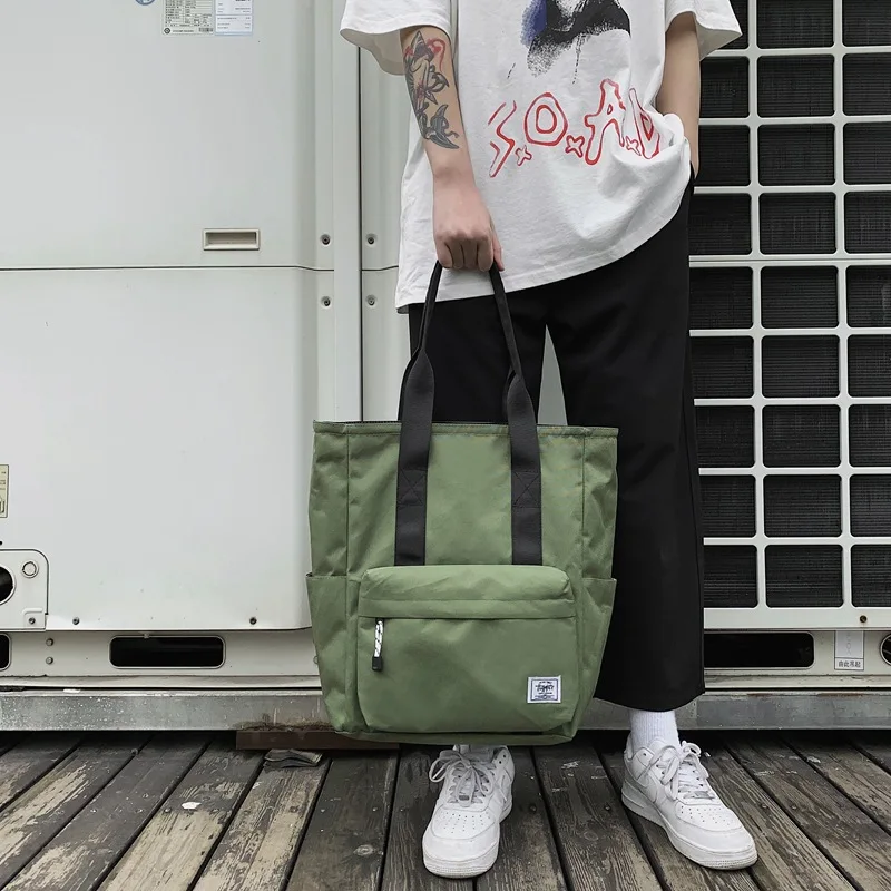 

Japanese Multi-pocket Shoulder Street Bag Handbag Bag Canvas Fashion Crossbody Harajuku Bag Satchel Bag Hop Ins Hip