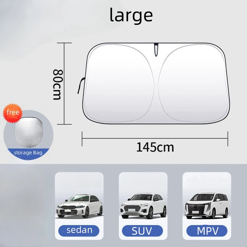 

1 Шт. Складной Солнцезащитный Козырек На Лобовое Стекло Автомобиля, Защита От Ультрафиолета, Теплоредукция, Тафта, Ткань