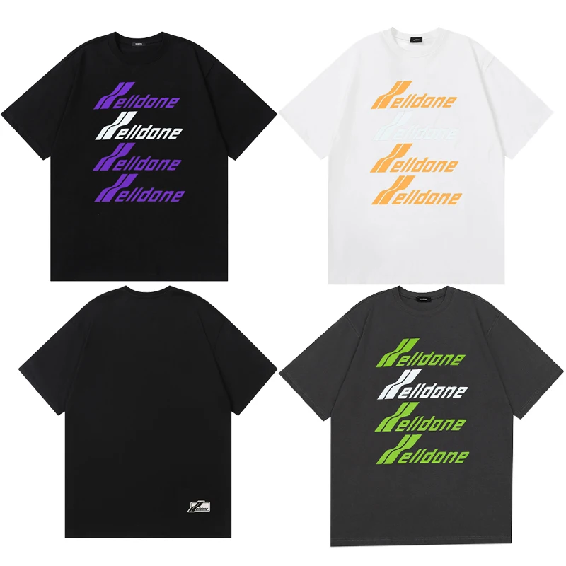 

Four Bar WE11DONE Logo T Shirt Men Women Summer High Quality Streetwear Tops Oversize Tee
