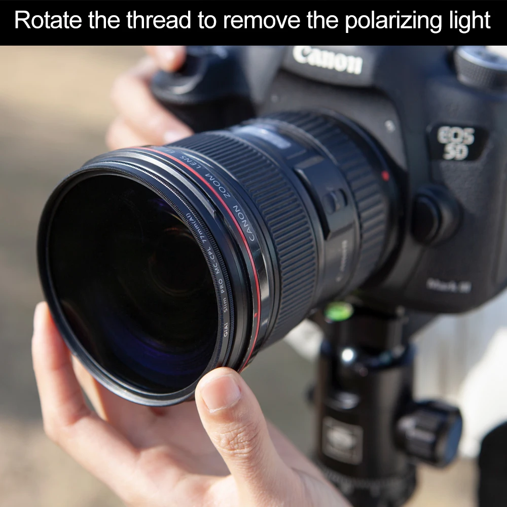 Прозрачный поляризатор для объектива цифровой зеркальной фотокамеры