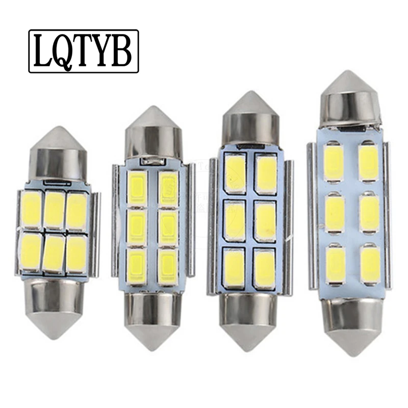 

5pcs LED auto parts roof light double pointed 5050 6SMD car light reading light car light license plate light