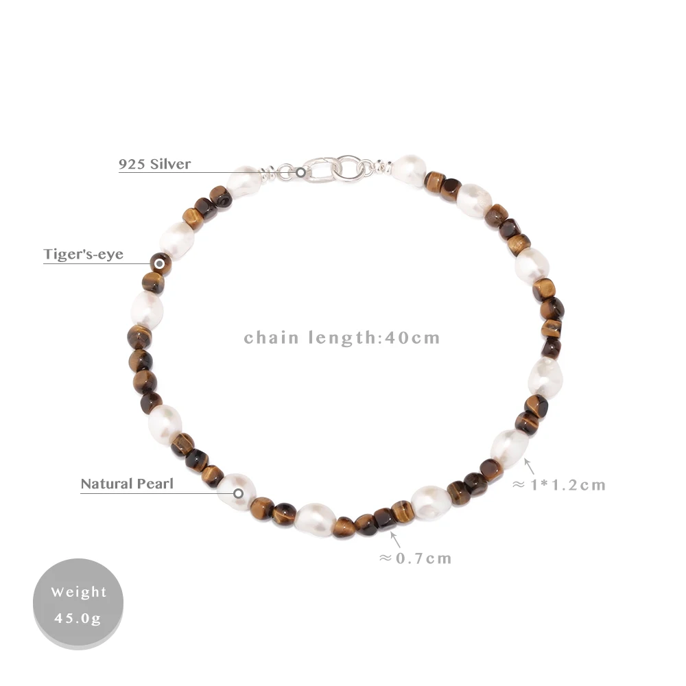 Женский комплект из жемчуга и браслета серебра 925 пробы