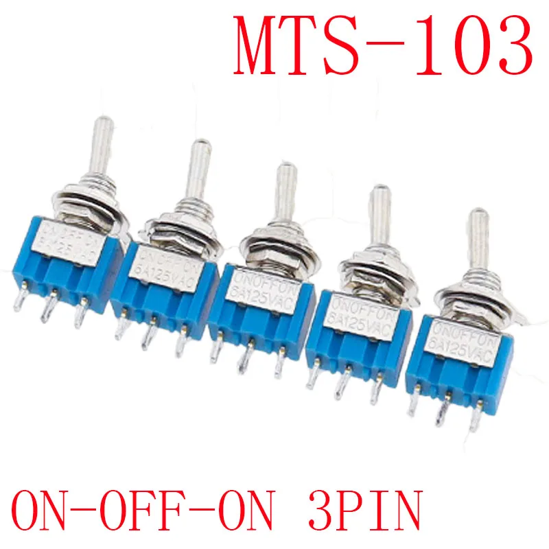 5 шт. пластиковый миниатюрный рычажный тумблер однополюсный двойной